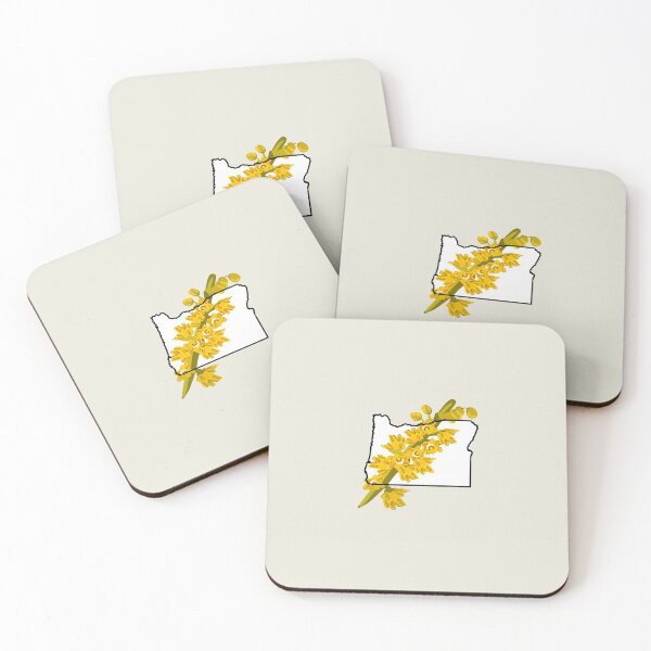 Item preview, Oregon State Outline with Oregon Grape Flower designed and sold by girljohnny.