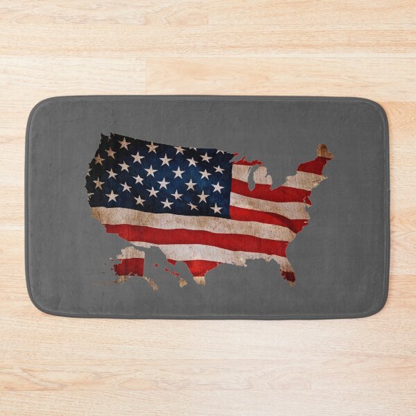 Item preview, American flag textured map designed and sold by Delphimages Art.