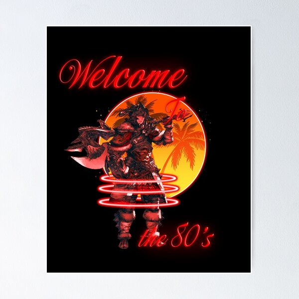 Artikel-Vorschau von Willkommen zur 80s Warrior Retrowave Final Fantasy XIV, designt und verkauft von Gabrielaxel300.