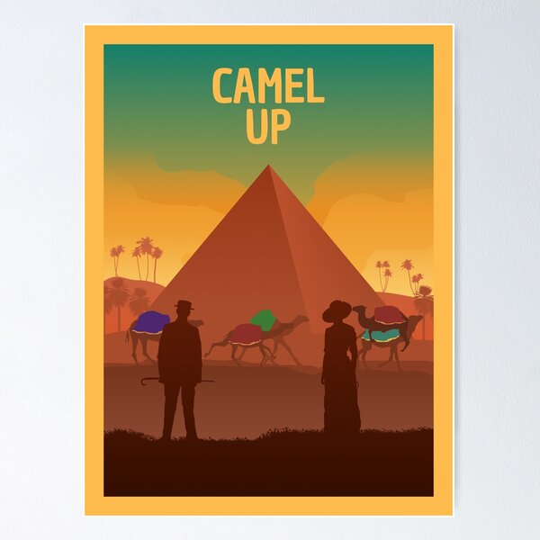 Item preview, Camel Up - Board Games - Minimalist Travel Poster Style - Board Game Art designed and sold by MeepleDesign.