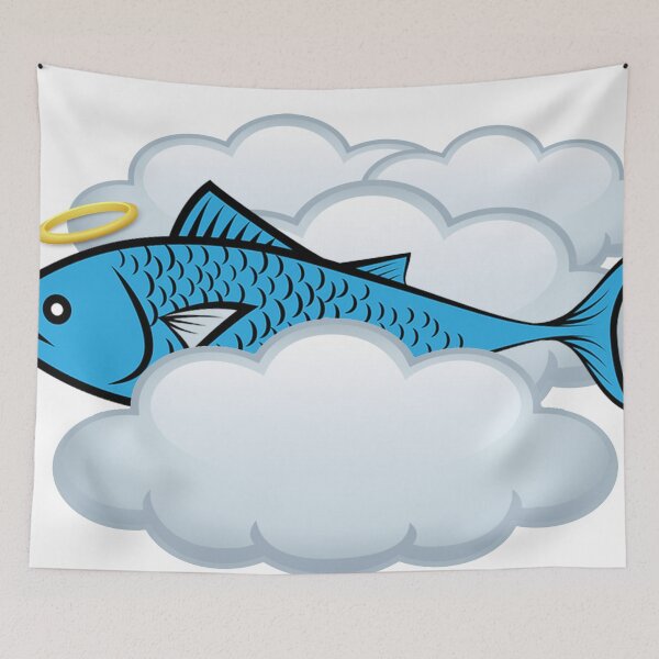 Item preview, Holy Mackerel - Fish in the Clouds designed and sold by sonnytyphoon.