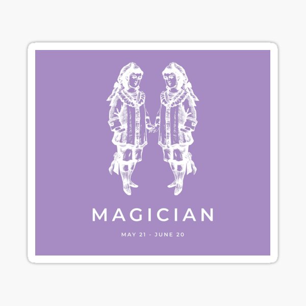 Gemini 'Magician' Victorian Zodiac Sticker
