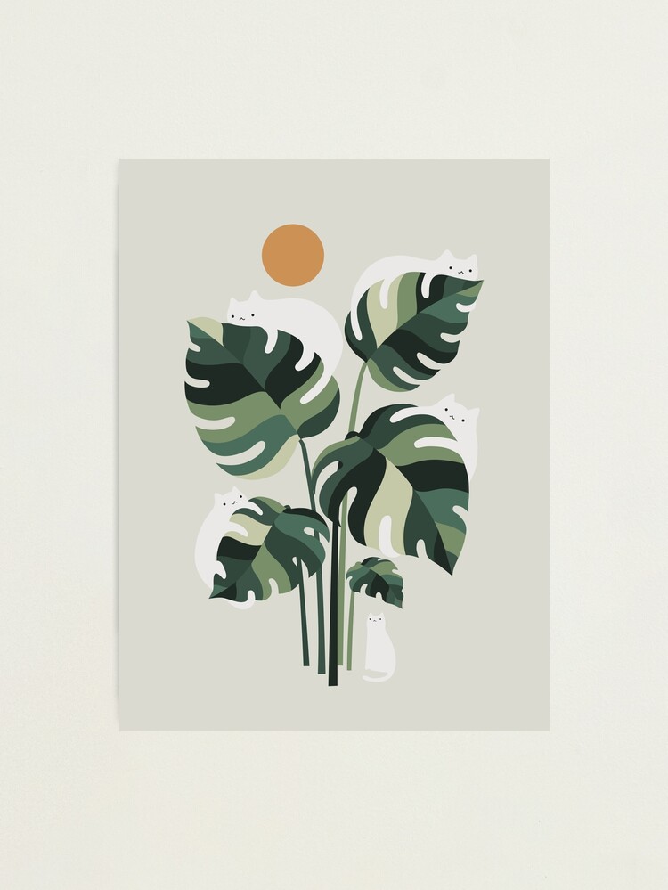 Alternate view of Cat and Plant 11 Photographic Print