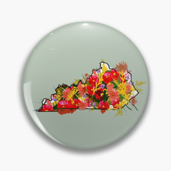 Item preview, Kentucky home outline with state flower giant goldenrod designed and sold by girljohnny.