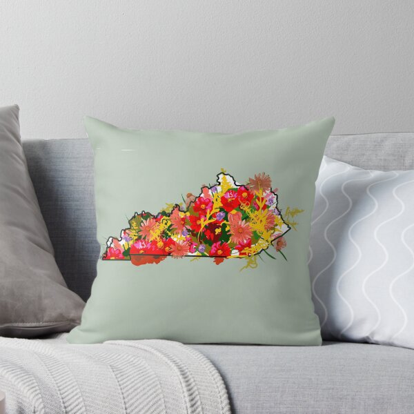 Item preview, Kentucky home outline with state flower giant goldenrod designed and sold by girljohnny.