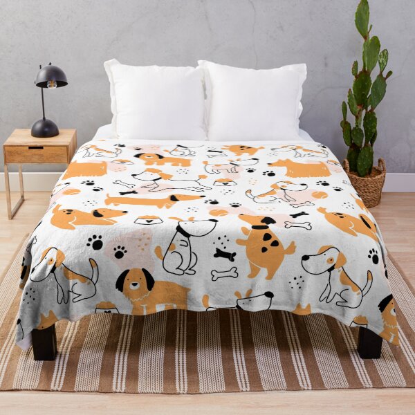 Item preview, Seamless Pattern Of Cute Dogs, Simple Colorful Design designed and sold by PandaSoul.