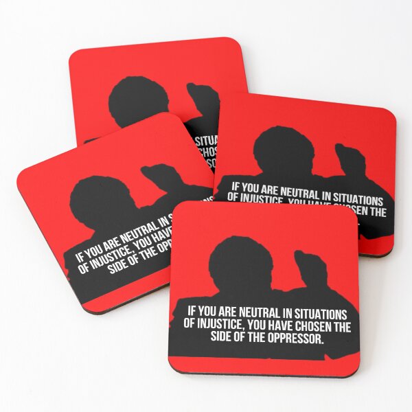 Item preview, Desmond Tutu: "If You Are Neutral" Quote designed and sold by RevolutionInPaint.