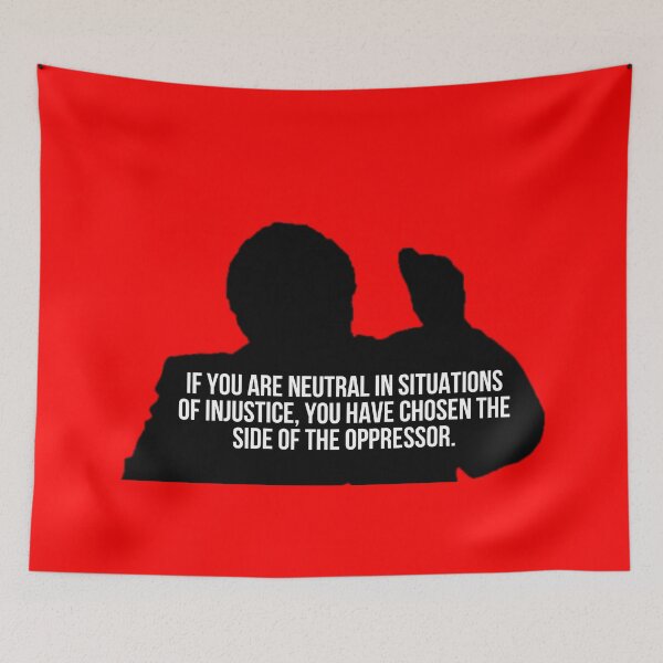Item preview, Desmond Tutu: "If You Are Neutral" Quote designed and sold by RevolutionInPaint.