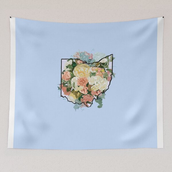 Item preview, Ohio home outline filled with the state flower, red carnations  designed and sold by girljohnny.