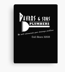 Davros and sons, plumbers... Canvas Print