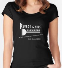 Davros and sons, plumbers... Women's Fitted Scoop T-Shirt