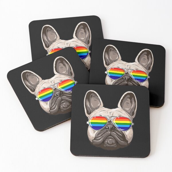 Item preview, French Bulldog Gay Pride Flag Lgbt Rainbow Sunglasses designed and sold by DominicIHolland.
