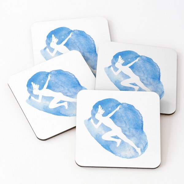 Item preview, Running girl blue watercolor designed and sold by RaquelDeneth.