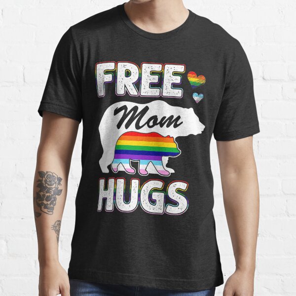 Free Mom Hugs Rainbow Gray Pride Lgbt T Shirt For Sale By Jackmtyler Redbubble Gay T 5242