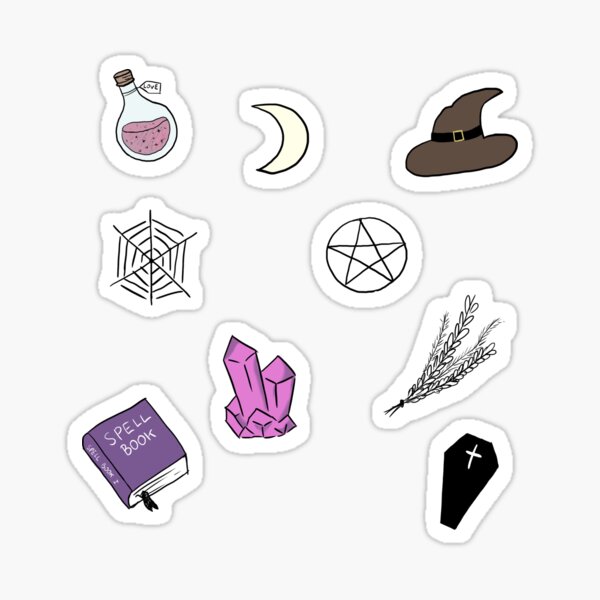 Apothecary Sticker Sheet Dark Academia Stickers Bookish Sticker Stationery  Witch Sticker Witchy Stickers RPG Fantasy 