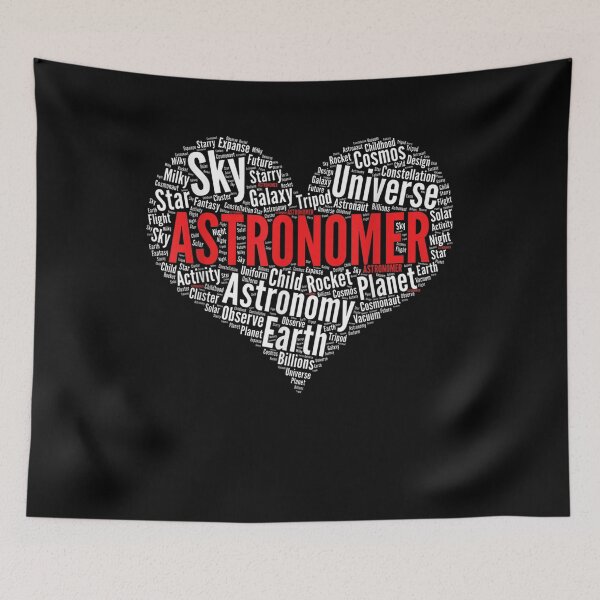 Item preview, Astronomy Lover Heart Shape Future Astronomer Word Cloud  designed and sold by avareid3.
