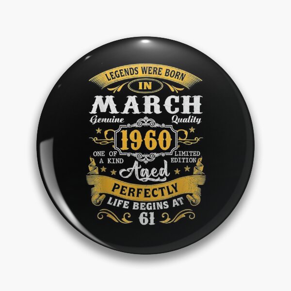 Item preview, Legends Were Born In March 1960 61st Birthday Gifts  designed and sold by avareid3.