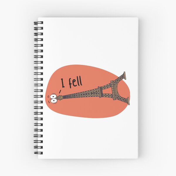 Item preview, I Fell Tower wordplay designed and sold by The Agreeable Raven.