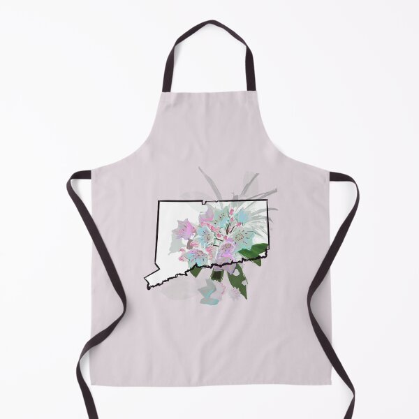 Item preview, Connecticut state outline with mountain lourey flower designed and sold by girljohnny.