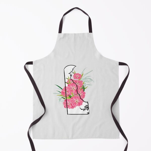 Item preview, Delaware outline with peach blossom state flower designed and sold by girljohnny.