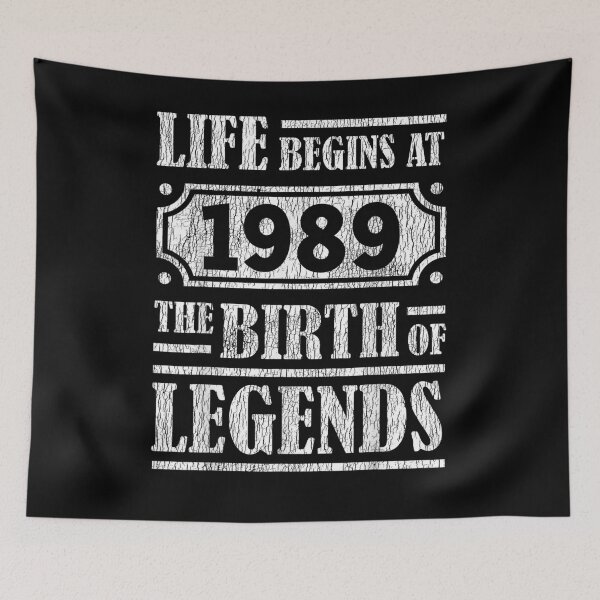 Item preview, 32nd Birthday Life Begins 1989 Birth Of Legends Vintage Bday  designed and sold by avareid3.