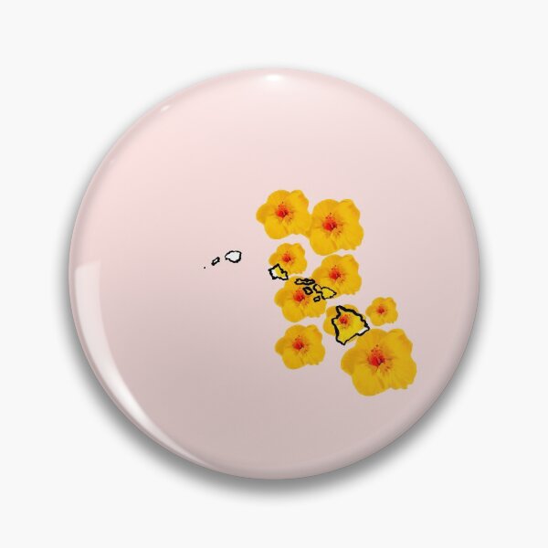 Item preview, Hawaii state outline with hibiscus flower designed and sold by girljohnny.