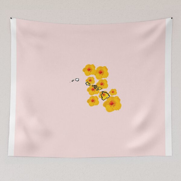 Item preview, Hawaii state outline with hibiscus flower designed and sold by girljohnny.