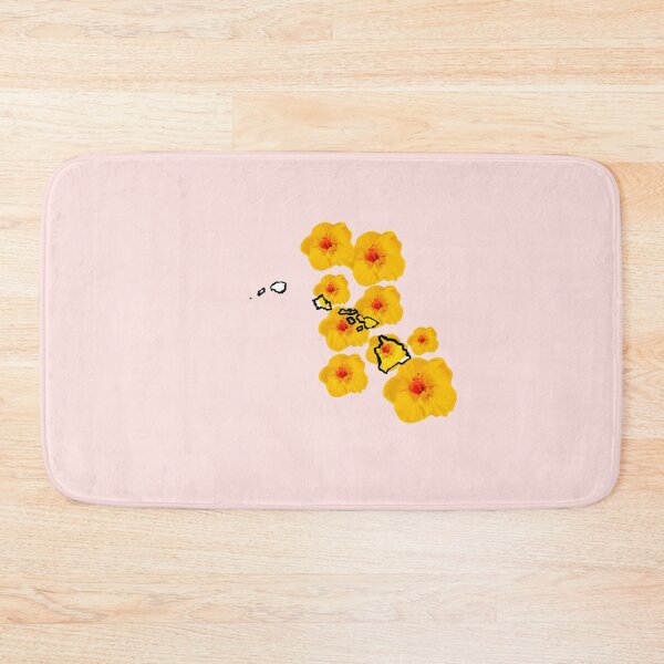 Item preview, Hawaii state outline with hibiscus flower designed and sold by girljohnny.