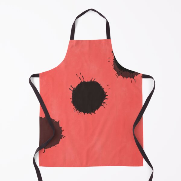 Item preview, Black large paint splatter on red background designed and sold by WorldOfWendyArt.