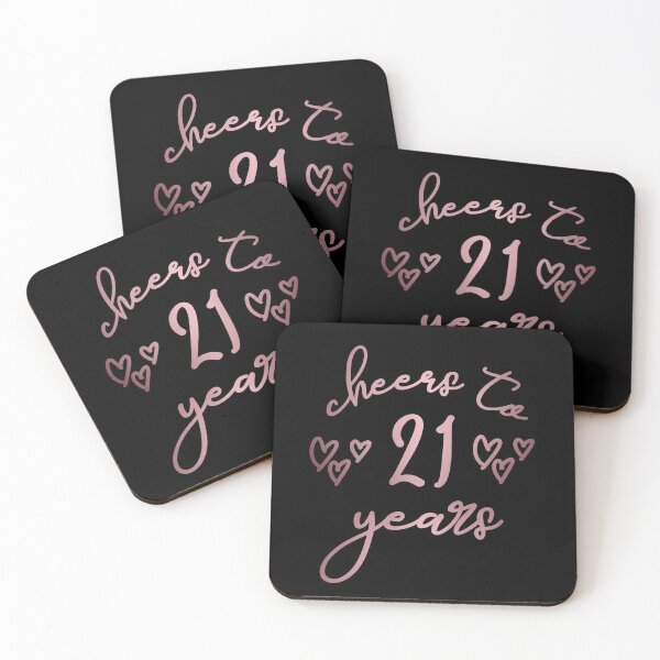 Item preview, Cheers to 21 Years in Metallic rustic pink | 21ST birthday | 21st birthday gift designed and sold by Violet Treasures.