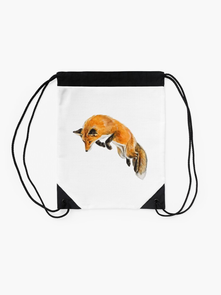 Alternate view of Fox Spring Drawstring Bag