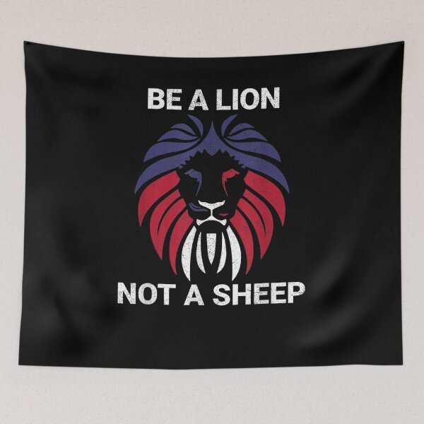 Item preview, Be A Lion Not A Sheep Patriotic Usa American Men Women  designed and sold by avareid3.