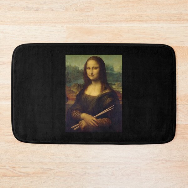 Item preview, The Mona Lisa Holding Drum Sticks Funny Drummer Art  designed and sold by hobrath.