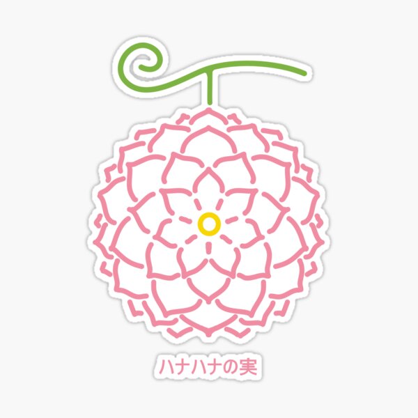 one piece hana hana no mi, flower flower fruit Sticker for Sale by daegan0