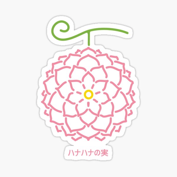 one piece hana hana no mi, flower flower fruit Sticker for Sale by daegan0