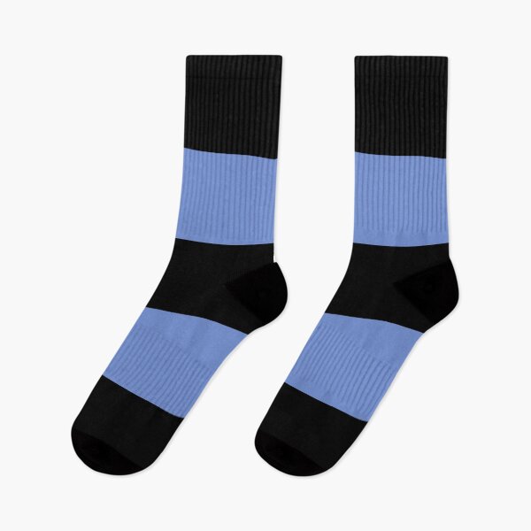 Item preview, Large DANUBE BLUE and BLACK Horizontal STRIPES designed and sold by RachelMacht.