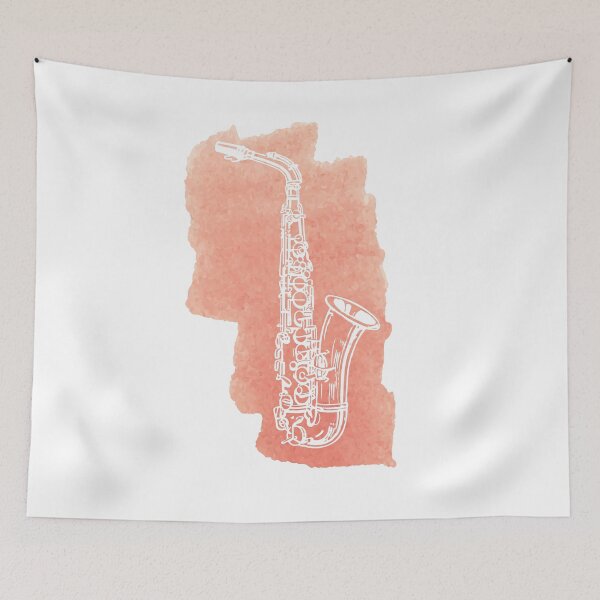 Item preview, Saxofone Pink Watercolor designed and sold by RaquelDeneth.