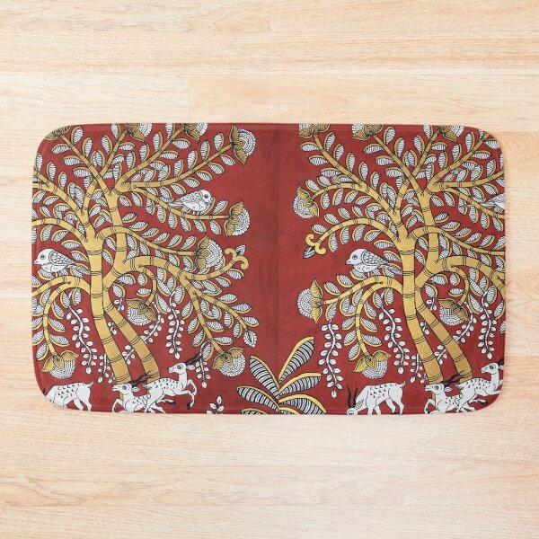 Item preview, Tree of life ( Red and Gold) indian folk art print in phad style designed and sold by gopalpjoshi.