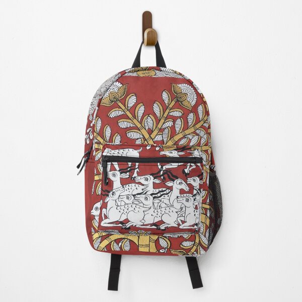Item preview, Tree of life ( Red and Gold) indian folk art print in phad style designed and sold by gopalpjoshi.