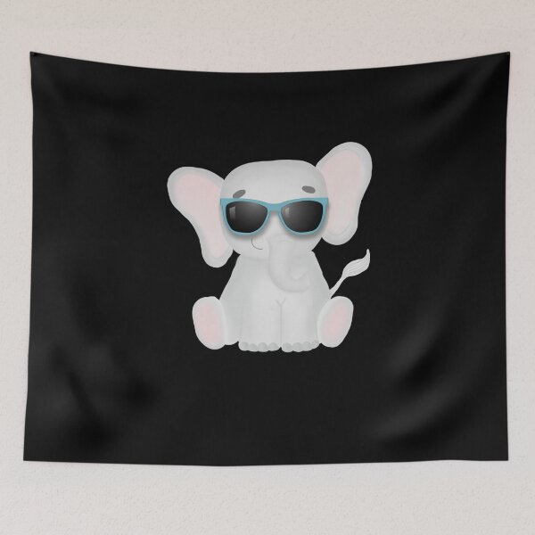 Item preview, Sweet Elephant With Sunglasses designed and sold by Ibu83.