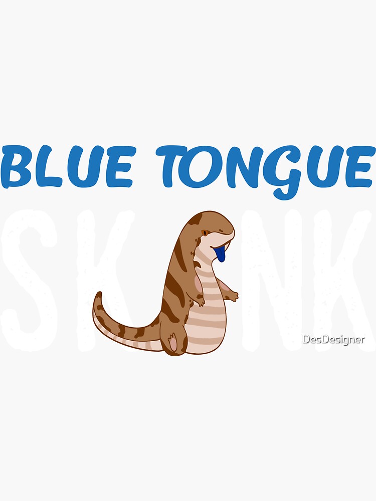 Thumbnail 3 of 3, Sticker, Blue Tongue Skink Reptile Lizard Pet Blue-Tongued designed and sold by DesDesigner.