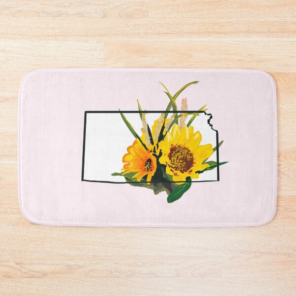 Item preview, Kansas outline with the state flower, the sunflower designed and sold by girljohnny.