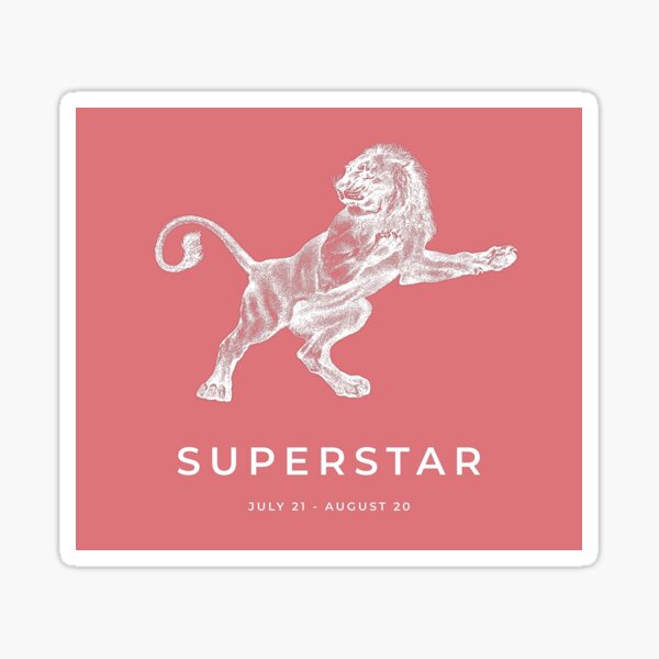 Leo 'Superstar' Victorian Zodiac Sticker