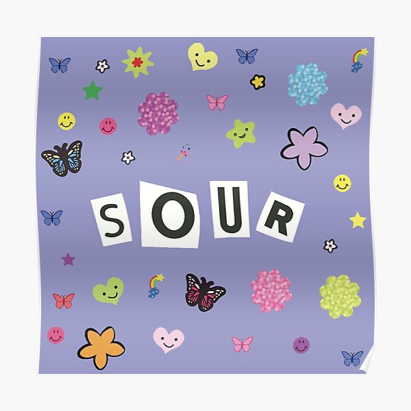Sour Title + Stickers Poster