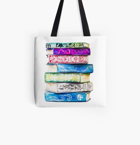 Stack of Books All Over Print Tote Bag