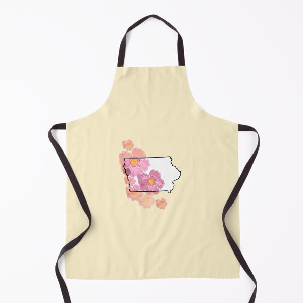 Item preview, Iowa outline with the state flower, the prairie rose designed and sold by girljohnny.