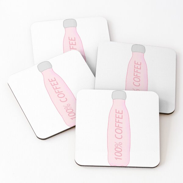 Item preview, 100% coffee flask - light pink designed and sold by thesmileymedic.
