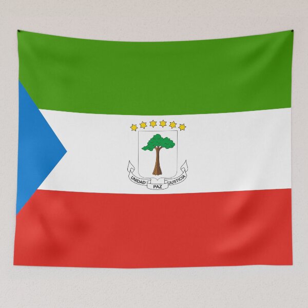 Item preview, Equational Guinea National Celebration Flag designed and sold by MartianBCShop.