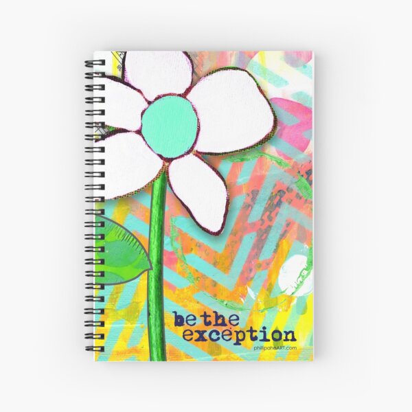 "Be The Exception" Original Design by PhillipaheART Spiral Notebook