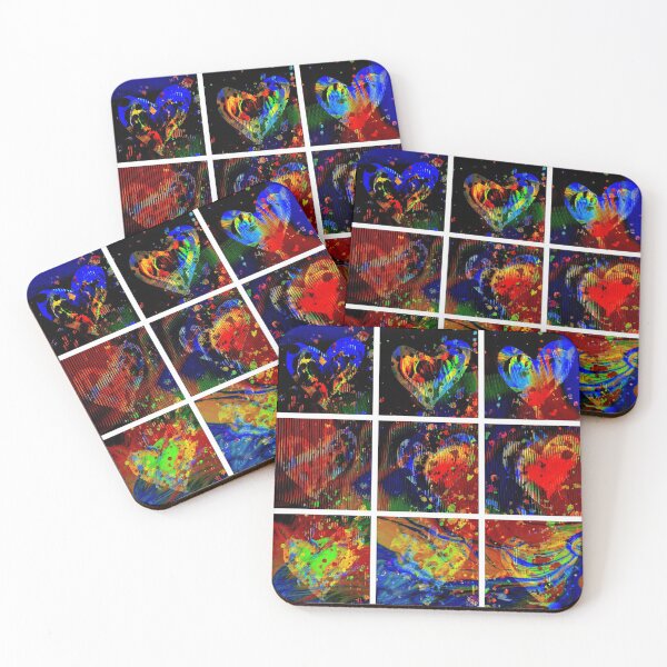 Item preview, Diptych Hearts in Flames designed and sold by Marilyn Cornwell.